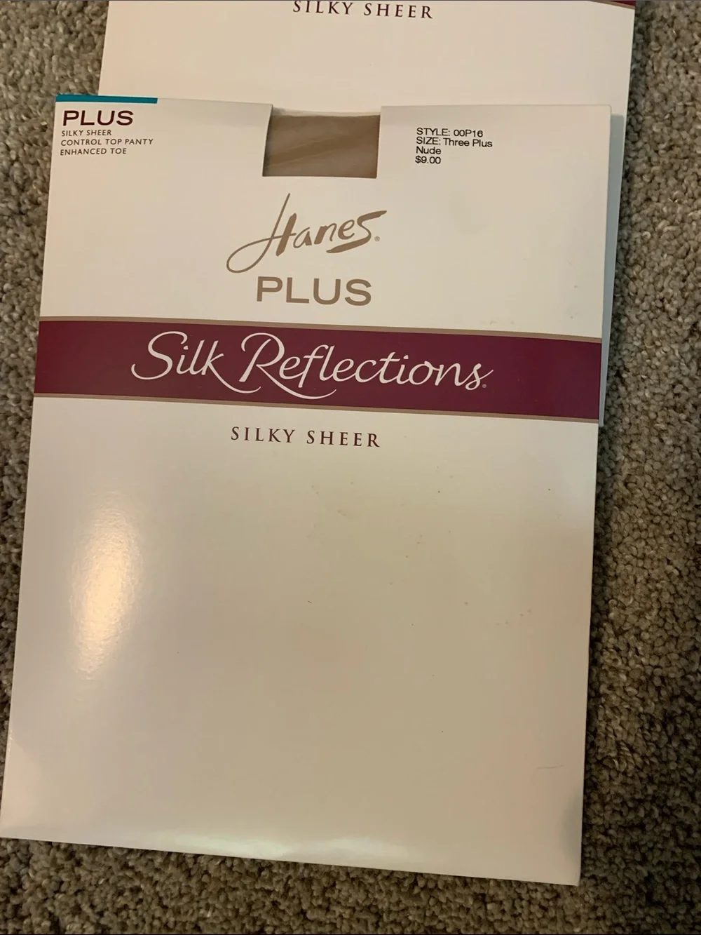 Hanes Plus 3 Pk Silk Reflections Silky Sheer Hosiery Size 3 Plus NEW Color Nude